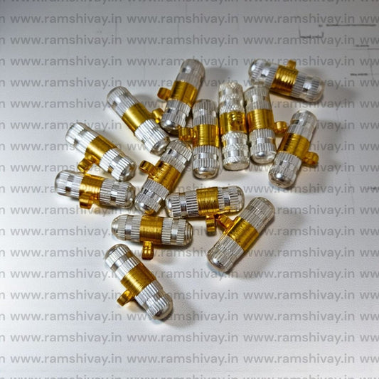 Silver & Brass Metal Taweez with Elegant Design & Screw Lock | Spiritual Safeguard Amulet – Ramshivay - Ramshivay