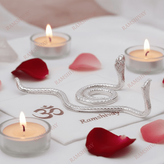 Silver Naag Nagin Joda - Pure Metal Craft for Bhumi Pujan & Kaal Sarp Dosh – Ramshivay - Ramshivay