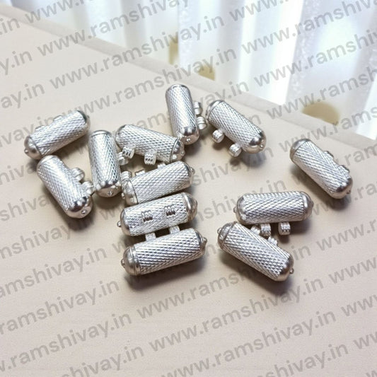 Silver Taweez | Silver Metal Plated Tabiz with Bhojpatra & Thread | Spiritual Protection Amulet – Ramshivay - Ramshivay