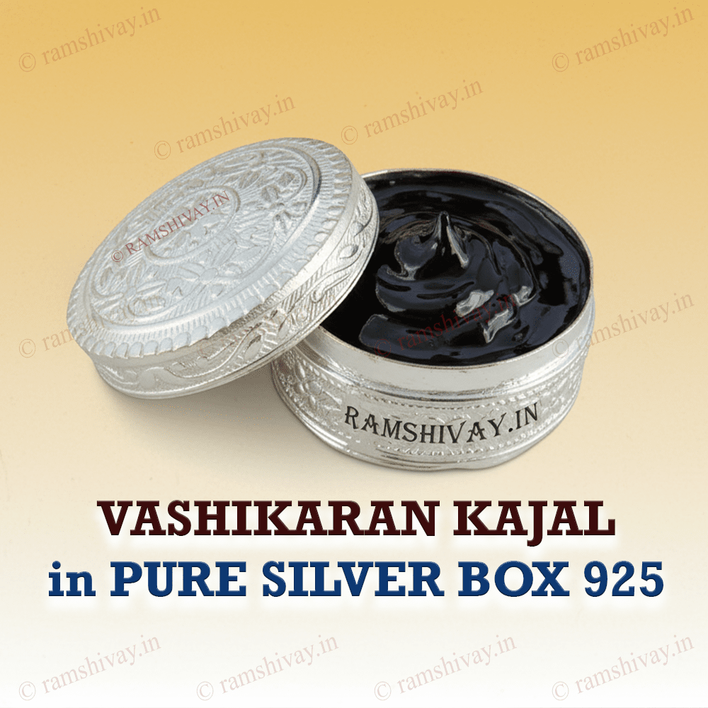 Vashikaran Kajal in Pure Silver Box – Effects Start in 2 Days | Apply on Every Special Occasion – Maa Kali Kajal by Ramshivay - Ramshivay