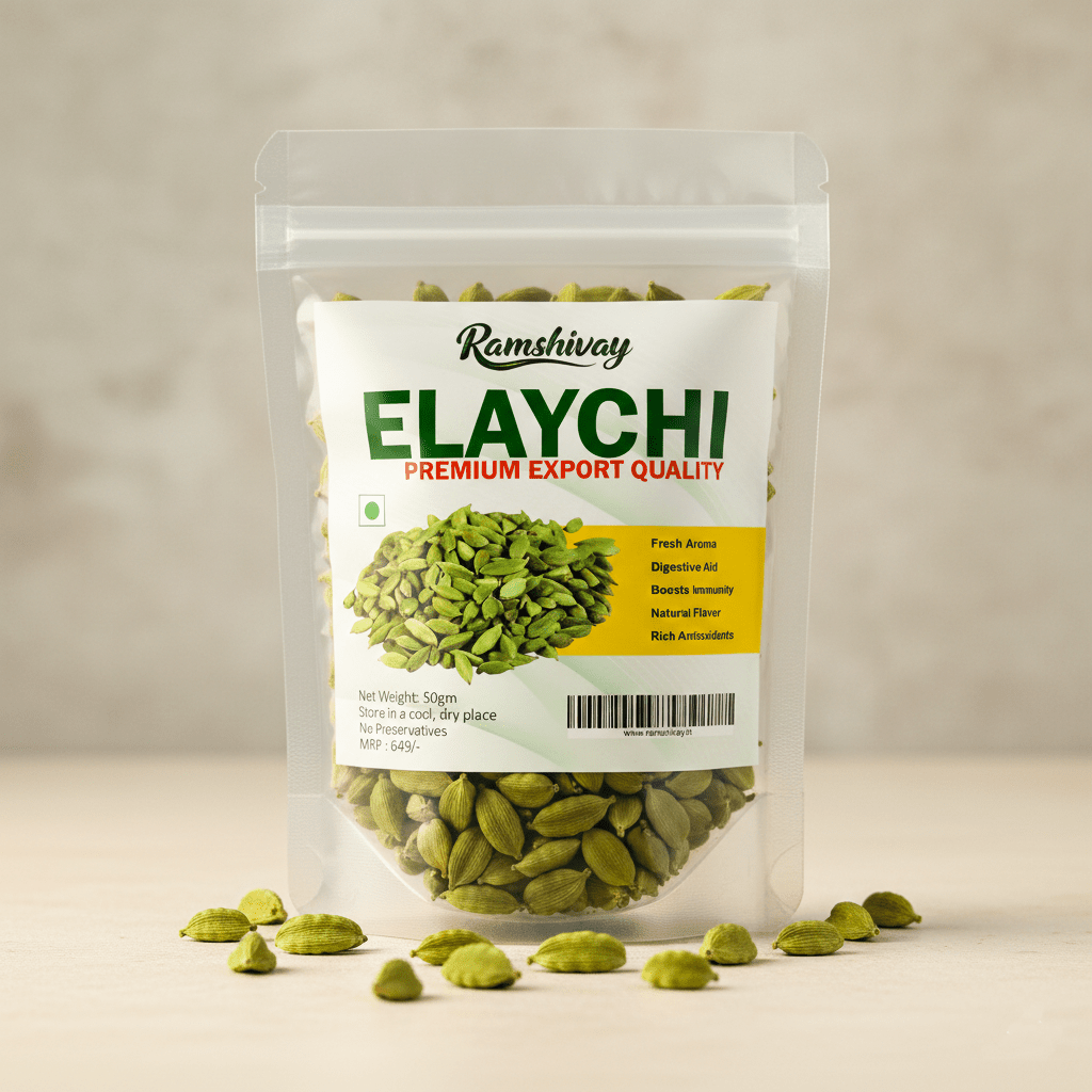 Whole Green Cardamom 7 - 8mm with Long - Lasting Aroma | Premium Kerala Elaichi for Ayurvedic Health & Flavor – Ramshivay - Ramshivay