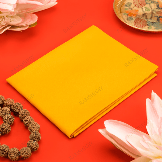 Yellow Peela Cloth for Puja - 100% Natural Fabric for Hawan & Aasan – Ramshivay - Ramshivay